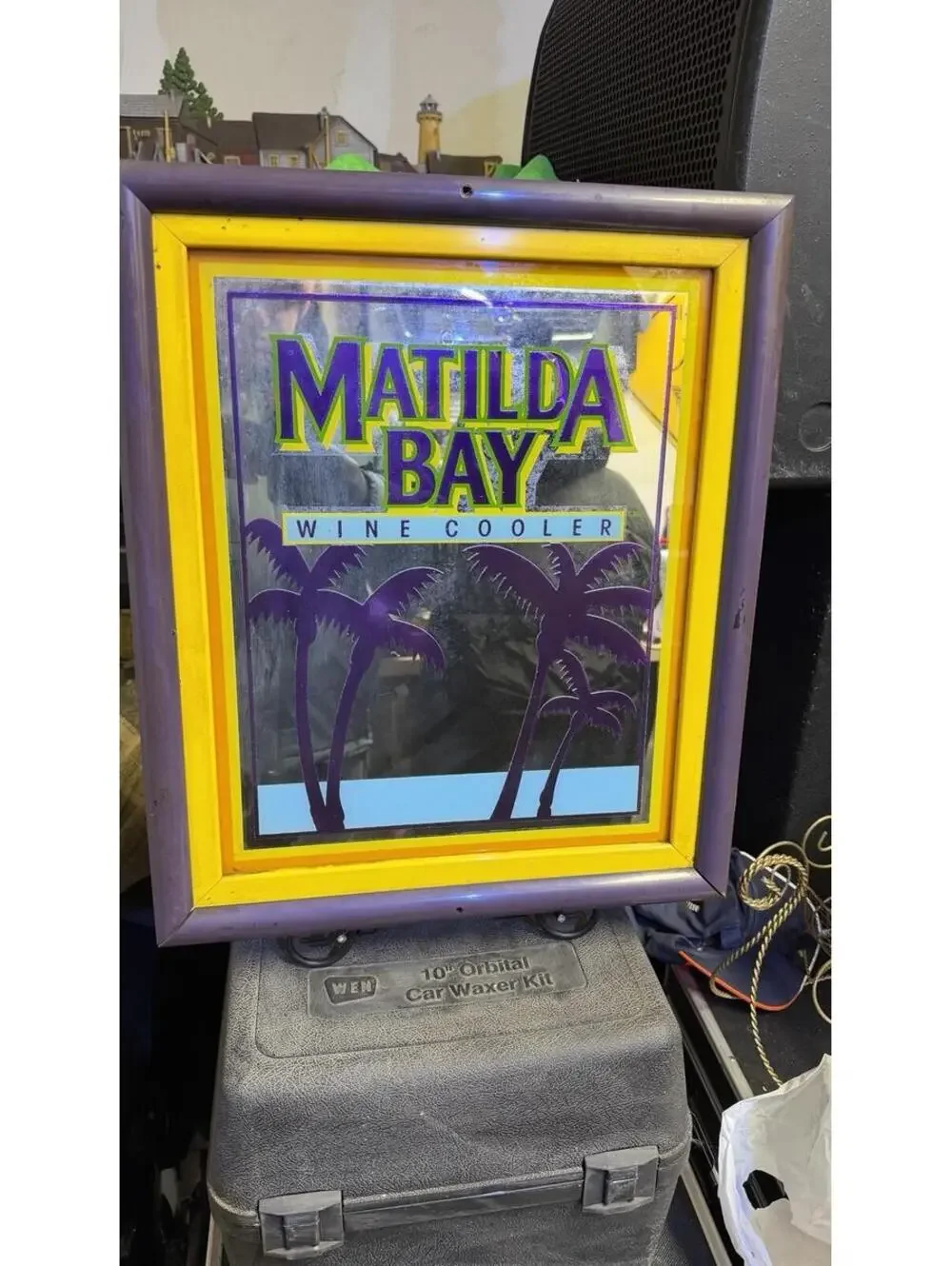 Vintage Heileman’s Special Export Beer Mirror Ship Bar Sign Framed